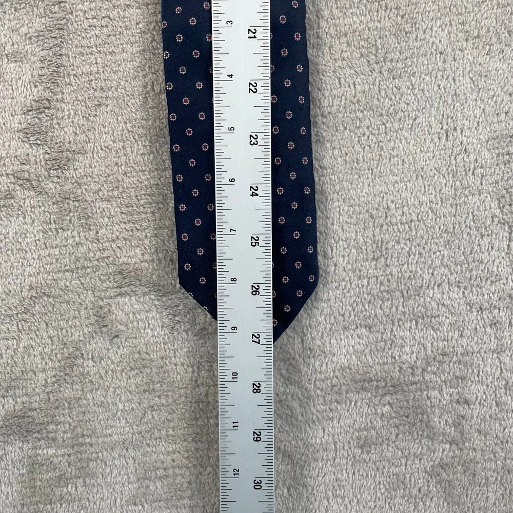 Christian Dior Paris New York Dress Tie Blue Geometric Silk Designer‎